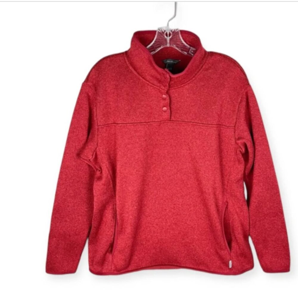Eddie Bauer - Radiator Fleece Pullover Jacket 1/4 Button | Size Small | Cinnamon